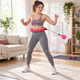 Умный массажный обруч Smart Hula Hoop Big Box с утяжелителем, разборный хулахуп из 24 секций с регулировкой диаметра для фитнеса и тренировок, розовый - изображение 7