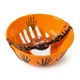 Оранжевая конфетница Halloween Candy Bowl с рукой скелета - изображение 1