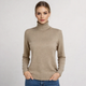 Кашемировый гольф с отворотом норма one size (42-48) кофейный Glsa - изображение 1