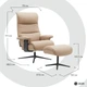 Крісло-реклайнер софа Qlab RC240BE Leather Beige - зображення 10