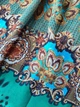 Тканина шифон купонний леопардовий принт та візерунок пейслі зелений туреччина - изображение 6