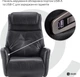 Крісло-реклайнер софа Qlab RC268B Leather Black - зображення 15