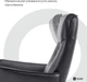 Крісло-реклайнер софа Qlab RC300B Leather Black - зображення 13