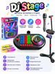 Музична установка DJ Stage 202 для дітей від 6 років, Bluetooth, мікрофон зі стійкою, мелодії, звукові ефекти, запис, підсвічування - зображення 1