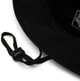 Панама Fox Sun Hat Base Over Black S/M черная широкие поля Flexfit шнурок на шее - изображение 3