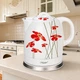 Електрочайник керамічний Maestro 1.5 л (MR-066-RED FLOWERS) - зображення 5