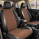 Авточехлы Alux Kia Optima 4 (JF) USA Коричневые экокожа + алькантара (AL-1707) - изображение 3