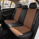 Авточехлы Alux Kia Optima 4 (JF) USA Коричневые экокожа + алькантара (AL-1707) - изображение 4
