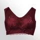 Кружевной топ с вставками Бордовый, 3XL - изображение 1