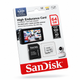 Карта пам’яті SanDisk High Endurance microSDXC 64GB UHS-I U3 V30 Class 10 для відеореєстратора 4K + SD адаптер - зображення 1