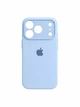 Чохол для iPhone 18 Pro силіконовий Soft-touch Silicone Case Full Size with Frame (AA) Light Blue - зображення 1
