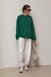В'язаний джемпер oversize із широкими рукавами колір зелений розмір ONE SIZE FL_003584 - зображення 3