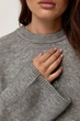 Вязаный джемпер oversize с широкими рукавами цвет серый размер ONE SIZE FL_003584 - изображение 4