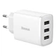 Мережевий зарядний пристрій Baseus Compact Charger 3U 17W EU White (CCXJ020102) - зображення 1