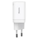 Мережевий зарядний пристрій Baseus Super Si Pro Quick Charger Type-C+USB 30W white (CCSUPP-E02) - зображення 1