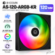 Вентилятор для корпусу ID-Cooling AS-120-ARGB-KR 120 мм 2000 об/хв Black - зображення 1