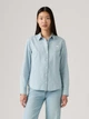 Рубашка хлопковая женская Levi`s 274705829 M Белый/Голубой (1162657651) - изображение 1