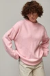 В'язаний джемпер oversize з декоративними швами колір рожевий розмір ONE SIZE FL_003568 - зображення 1