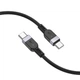 Кабель HOCO X109 Energy silicone charging data cable Type-C to Type-C 60W 3A 1m Black - зображення 4