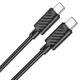 Кабель HOCO X88 Gratified charging data cable Type-C to Type-C 60W 3A 2m Black - зображення 2