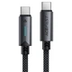 Кабель ACEFAST C19-03 Fast charging data cable Type-C to Type-C 60W 3A 1.2m Black - изображение 1