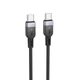 Кабель HOCO X109 Energy silicone charging data cable Type-C to Type-C 60W 3A 2m Black - изображение 1