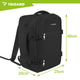 Рюкзак дорожный Trizand Travel Backpack две ручки с креплением к чемодану 20 л 40 x 25 x 20 см Черный (27657) - изображение 3
