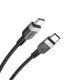 Кабель HOCO X109 Energy silicone charging data cable Type-C to Type-C 60W 3A 1m Black - зображення 2