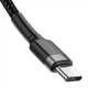 Кабель Baseus Cafule Series Flash charge Data Cable Type-C to Type-C PD2.0 60W 1m Black-Grey CATKLF-GG1 - изображение 2