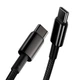 Кабель Baseus Tungsten Gold Fast Charging Data Cable Type-C to Type-C 100W 1m Black CATWJ-01 - зображення 5