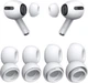 Амбушюры для AirPods Pro 3 комплект 4 пары 4 размера L/M/S/XS (Тип2), White - изображение 7