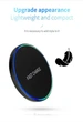 Беспроводное зарядное устройство Fast Charger 15W GaN, RGB подсветка, совместимость с iPhone/Android, 75mm, BLACK + Кабель USB-A/Type-C (6A) - изображение 3