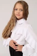 Блуза з довгим рукавом для дівчинки YUKI білий 128 ЦБ-00278743 - зображення 6