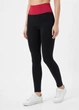 Жіночі безшовні легінси з push-up ефектом та контрастним поясом Giulia FLEXING LEGGINGS GLAM XXS/XS Multicolor-black/winterberry, комфортні лосини для спорту, для тренувань, з мікрофібри - зображення 7