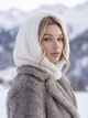 Женский капор Sable меховой молочный - изображение 2