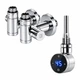 ТЕН для рушникосушки Onlyheat Argent Chrome 0.6 кВт + крани під ТЕН Ideale Senso, хром - изображение 1