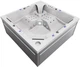 Гідромасажний СПА-басейн Aquajoy Monaco 220×220×90 см на 5 осіб, 74 форсунки, Bluetooth, Jet LED - зображення 2