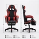 Игровое кресло GRAND HELE 26X-11 Black/Red Компьютерное для геймеров с подставкой для ног и двумя подушками - изображение 7