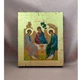 Писана грецька ікона Святої Трійці (Старозавітна) 15×19 см - зображення 1