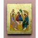 Писана грецька ікона Святої Трійці (Старозавітна) 15×19 см - зображення 3