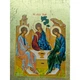 Писана грецька ікона Святої Трійці (Старозавітна) 15×19 см - зображення 6