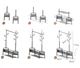 Вешалка напольная для одежды и обуви Clothes Drying Rack 8032 металлическая с перекладиной для плечиков 2 нижними полками 6 боковыми крючками с порошковым покрытием стационарная без колес 170×60×35 см - изображение 9