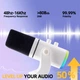 YU8 динамический игровой микрофон для ПК, USB/XLR с шумоподавлением и RGB игровых консолей и смарт-устройств, стриминга - черный - изображение 8