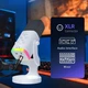 YU8 динамический игровой микрофон для ПК, USB/XLR с шумоподавлением и RGB игровых консолей и смарт-устройств, стриминга - белый - изображение 2