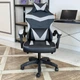 Игровое кресло с широким сиденьем DEXON RD-6017 из экокожи, Серое - изображение 3