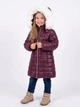 Зимнее пальто с меховым капюшоном для девочки Garden Baby 100001-36/32 бордовый 110 - изображение 2