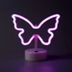 Ночник настольный Arnolux Бабочка LED розовый — неоновая подсветка, декоративный светильник, 1,7 Вт, USB - изображение 1