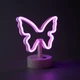 Ночник настольный Arnolux Бабочка LED розовый — неоновая подсветка, декоративный светильник, 1,7 Вт, USB - изображение 2