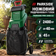 Подрібнювач гілок Parkside PMH 2400 C3 2400 Вт садовий електричний шредер ножовий для деревини до 40 мм з мішком 45 л колесами захистом від перевантаження - зображення 1