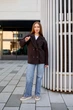 Жіноче пальто піджак UF-Fashion М-409 42 коричневий - зображення 3